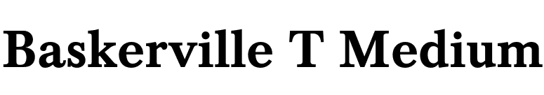 Baskerville T Medium font preview