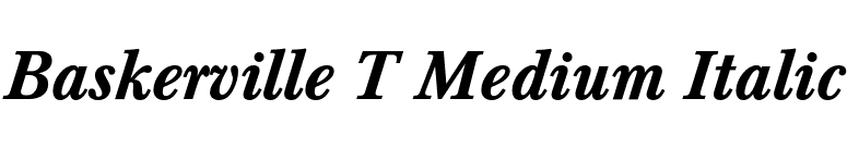 Baskerville T Medium Italic font preview