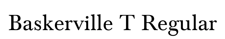 Baskerville T Regular font preview