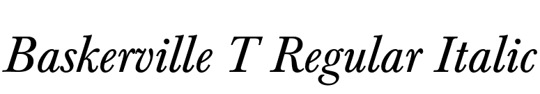 Baskerville T Regular Italic font preview