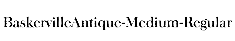 BaskervilleAntique-Medium-Regular font preview