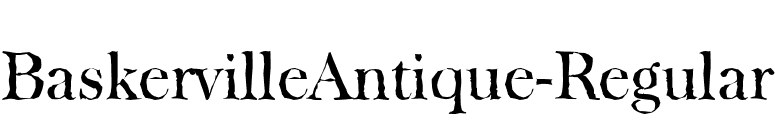BaskervilleAntique-Regular font preview