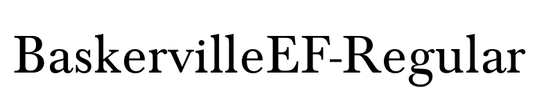 BaskervilleEF-Regular font preview
