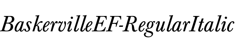 BaskervilleEF-RegularItalic font preview