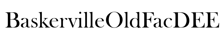 BaskervilleOldFacDEE font preview
