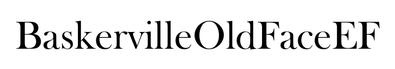 BaskervilleOldFaceEF font preview