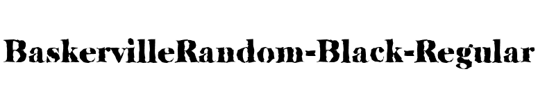 BaskervilleRandom-Black-Regular font preview