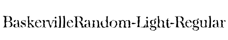 BaskervilleRandom-Light-Regular font preview