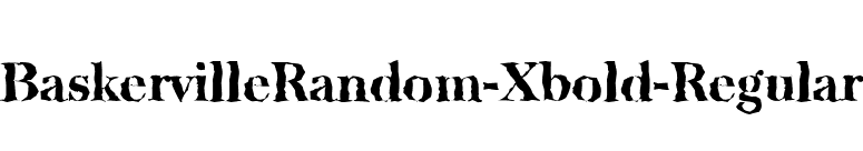 BaskervilleRandom-Xbold-Regular font preview