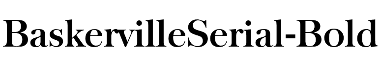 BaskervilleSerial-Bold font preview