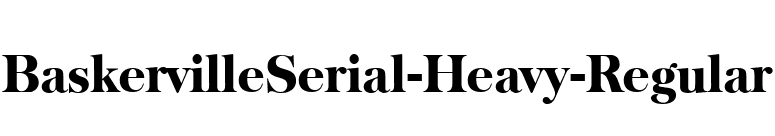 BaskervilleSerial-Heavy-Regular font preview