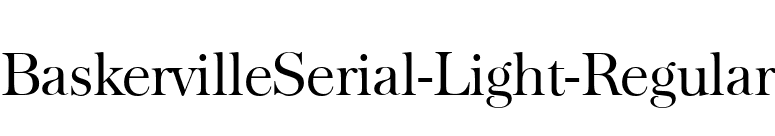 BaskervilleSerial-Light-Regular font preview