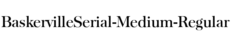 BaskervilleSerial-Medium-Regular font preview