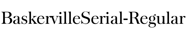 BaskervilleSerial-Regular font preview
