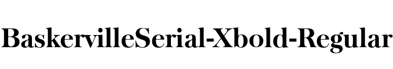 BaskervilleSerial-Xbold-Regular font preview