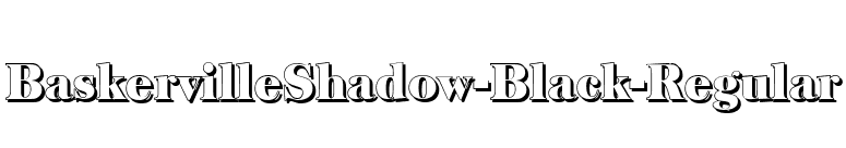 BaskervilleShadow-Black-Regular font preview