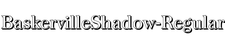 BaskervilleShadow-Regular font preview
