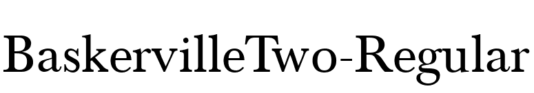 BaskervilleTwo-Regular font preview