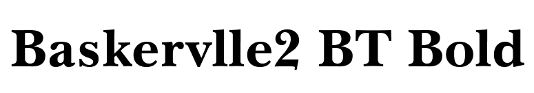 Baskervlle2 BT Bold font preview