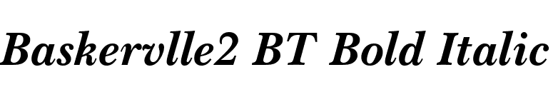 Baskervlle2 BT Bold Italic font preview