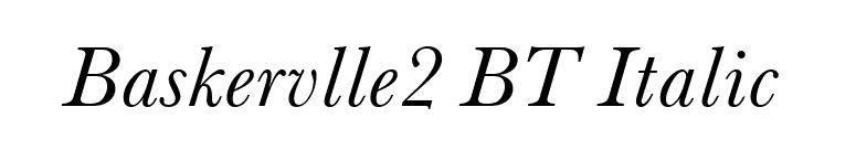 Baskervlle2 BT Italic font preview