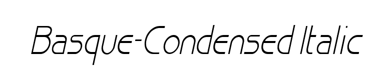 Basque-Condensed Italic font preview