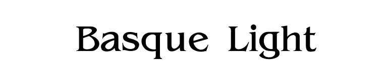 Basque Light font preview