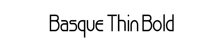 Basque Thin Bold font preview