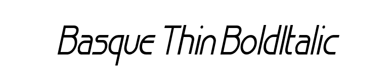 Basque Thin BoldItalic font preview