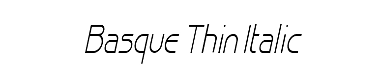 Basque Thin Italic font preview