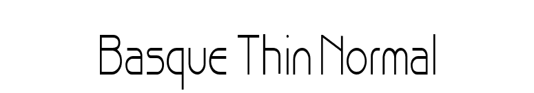 Basque Thin Normal font preview