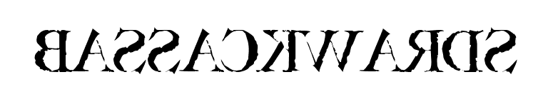 Bassackwards font preview