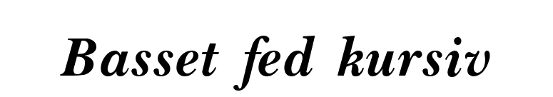 Basset fed kursiv font preview