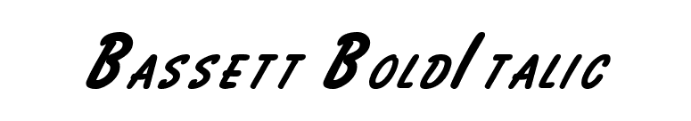 Bassett BoldItalic font preview