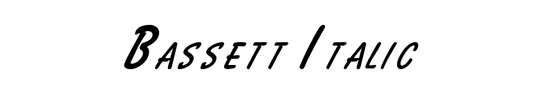 Bassett Italic font preview