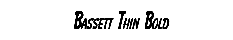 Bassett Thin Bold font preview