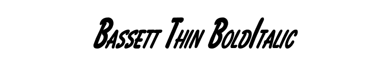 Bassett Thin BoldItalic font preview