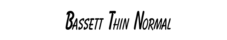Bassett Thin Normal font preview