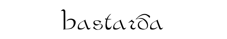 Bastarda font preview