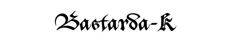 Bastarda-K font preview