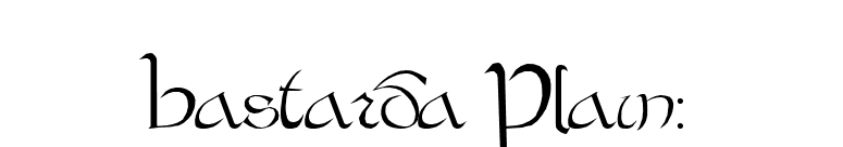 Bastarda Plain: font preview