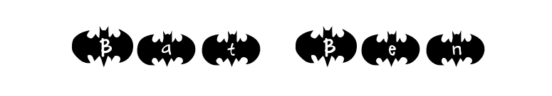 Bat Ben font preview