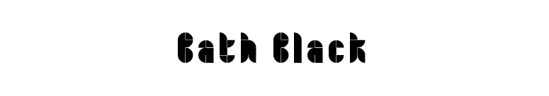Bath Black font preview
