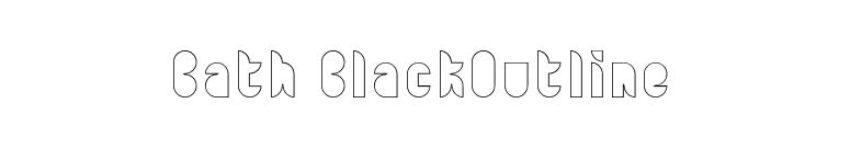 Bath BlackOutline font preview