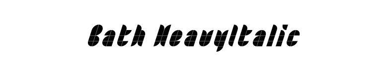 Bath HeavyItalic font preview