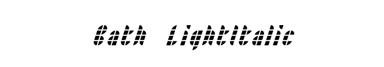 Bath LightItalic font preview