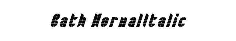 Bath NormalItalic font preview