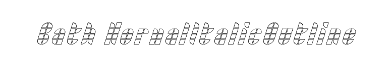 Bath NormalItalicOutline font preview