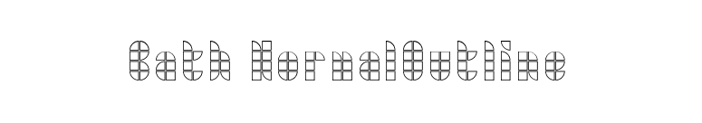 Bath NormalOutline font preview