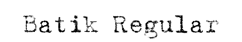 Batik Regular font preview